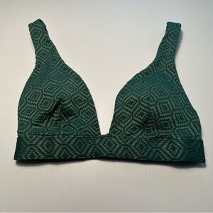 CUPSHE WOMEN’S PATTERN PLUNGE NECK BIKINI TOP SIZE S